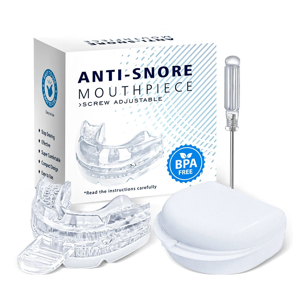 Anti Snoring Mouth Guard Improve Sleeping Adjustable Snoring Mouth Guard Anti-Snoring Mouthpiece Sleeping Devices for Men Women
