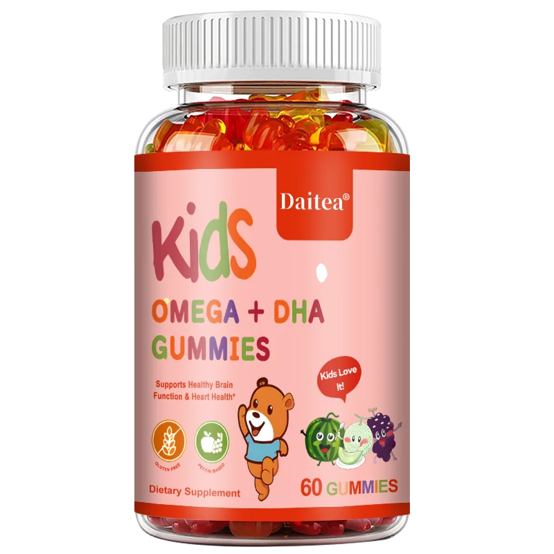 Children's OMEGA+DHA Gummies - Supports The Brain, Joints, Heart, Eyes and Immune System - Contains Omega 3 6 9 + DHA, Vitamin C