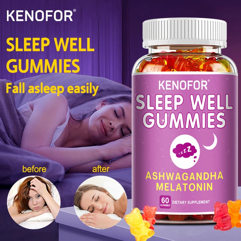 Kenofor Melatonin Supplement - Support Healthy Sleep, Help Sleep, Fall Asleep Quickly, Relax The Mood