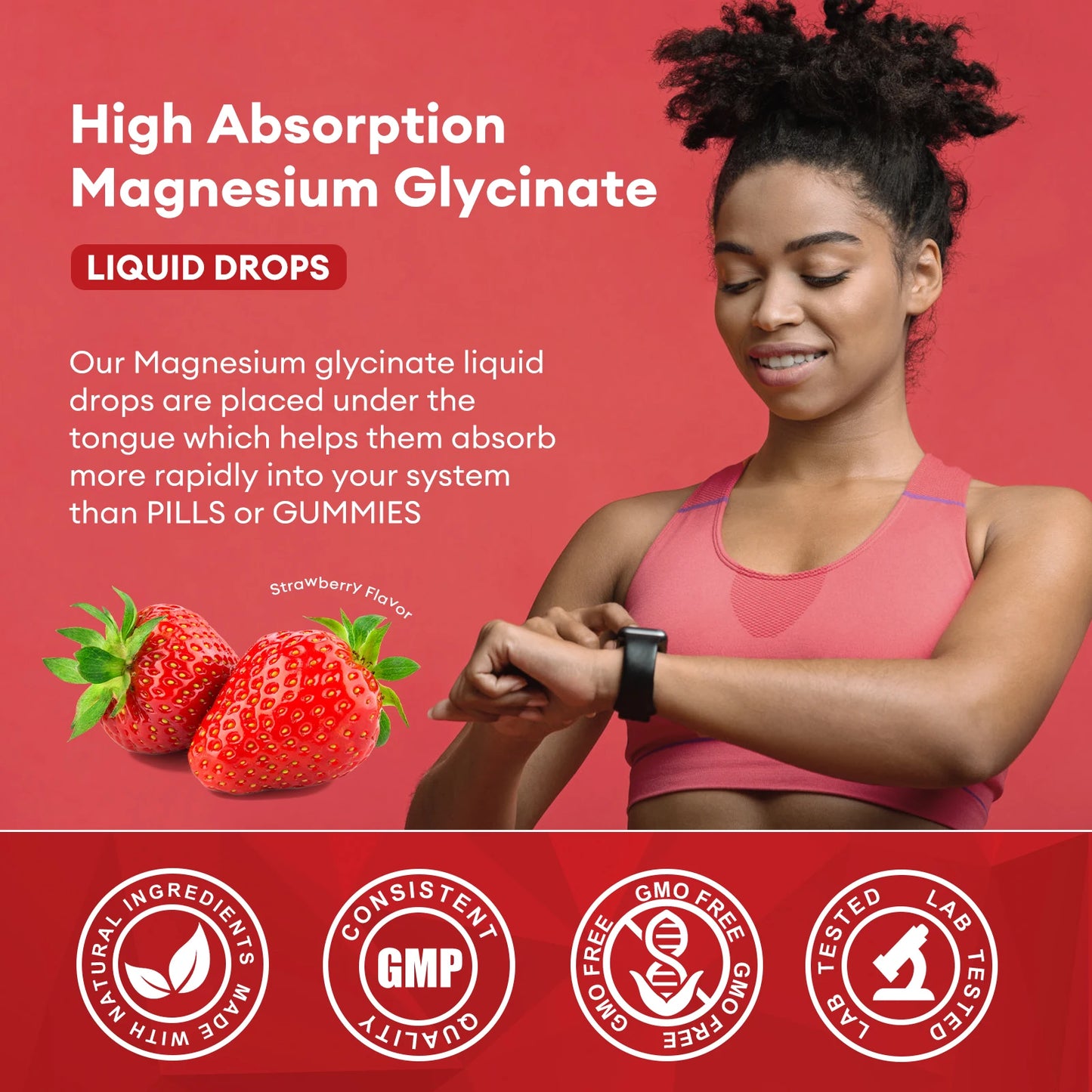 Magnesium Glycinate Liquid Drop, Vegan Non-GMO Complex Supplement Promotes Nerv,Relaxation,Muscle,Sleep Support 30Ml