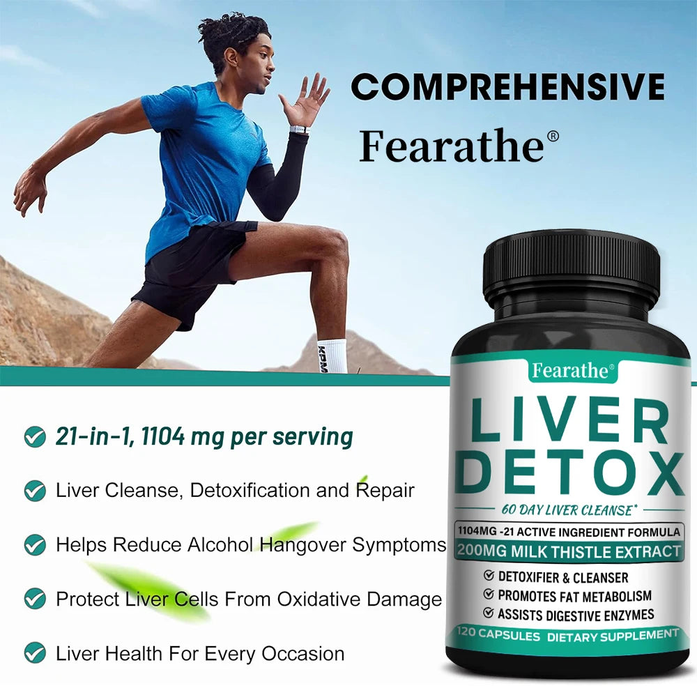 Liver Detox Supplement - 1104 Mg Per Serving - Detox, Cleanse, Digestive Enzymes, Good for Immunity, Digestion, Fat Metabolism