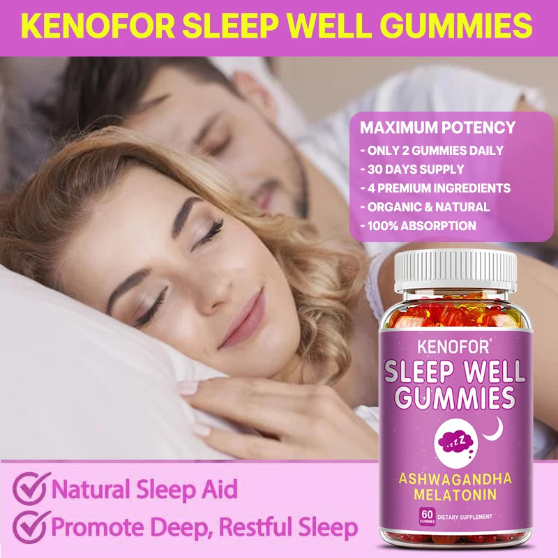 Kenofor Melatonin Supplement - Support Healthy Sleep, Help Sleep, Fall Asleep Quickly, Relax The Mood