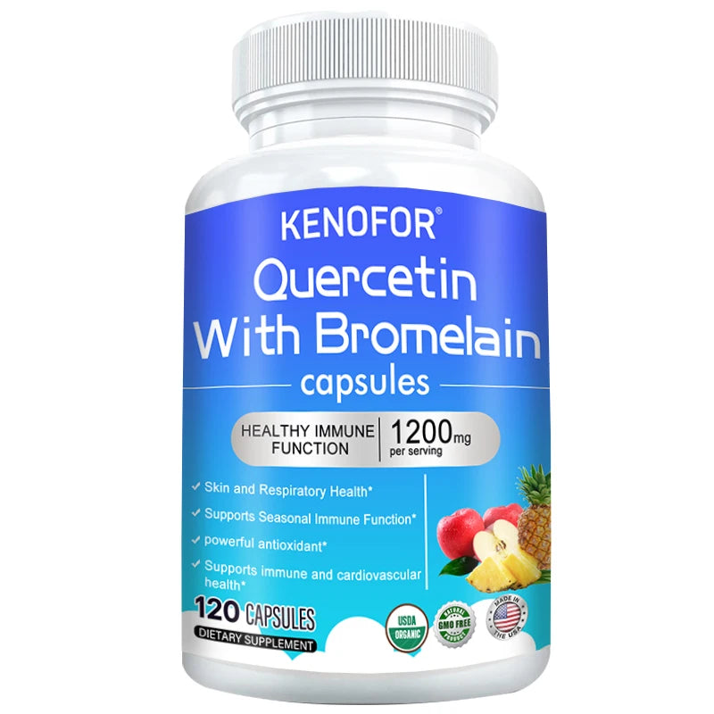 Quercetin with Bromelain - Immune Health - Supports Healthy Immune Function for Men and Women (vegetarian-safe, Gluten-free)