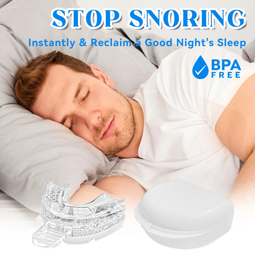 Anti Snoring Mouth Guard Improve Sleeping Adjustable Snoring Mouth Guard Anti-Snoring Mouthpiece Sleeping Devices for Men Women