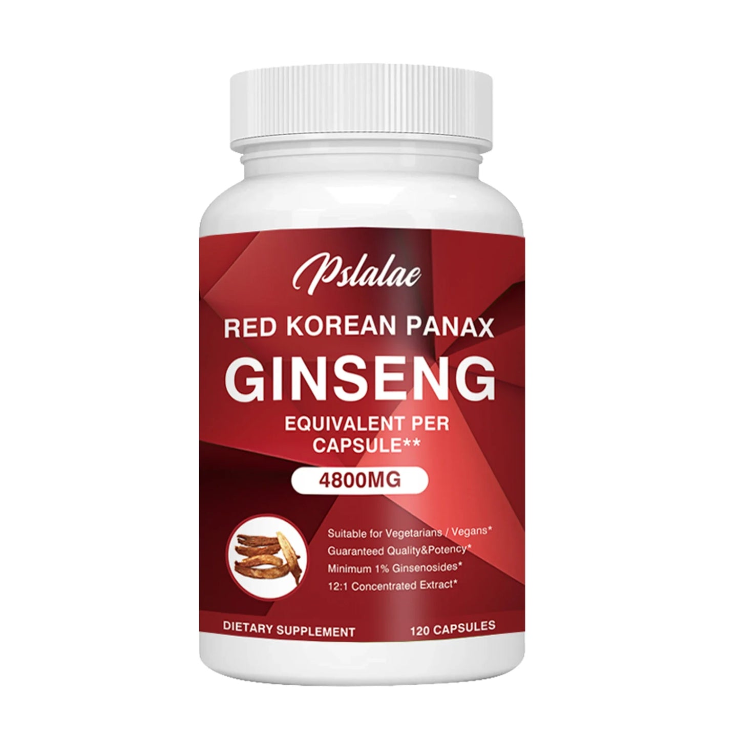 Korean Red Ginseng Extract Supplement for Enhanced Energy, Memory and Performance - 120 Capsules