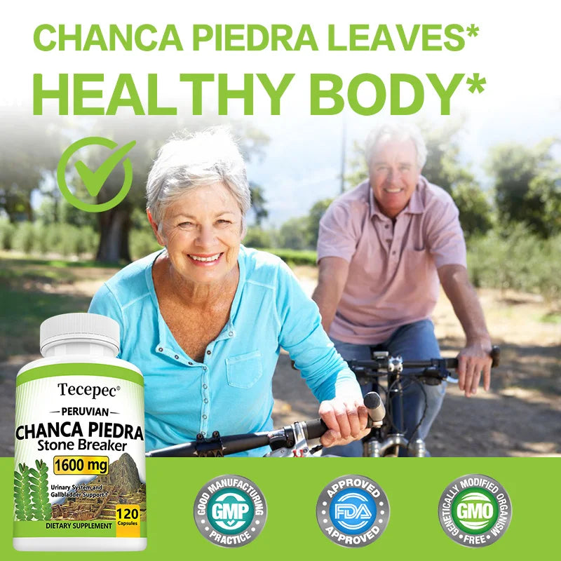 Tecepec Chanca Piedra Supplement 1600 Mg – Balances Urinary and Gallbladder Health, Promotes Cleansing, Detoxification, Non-GMO
