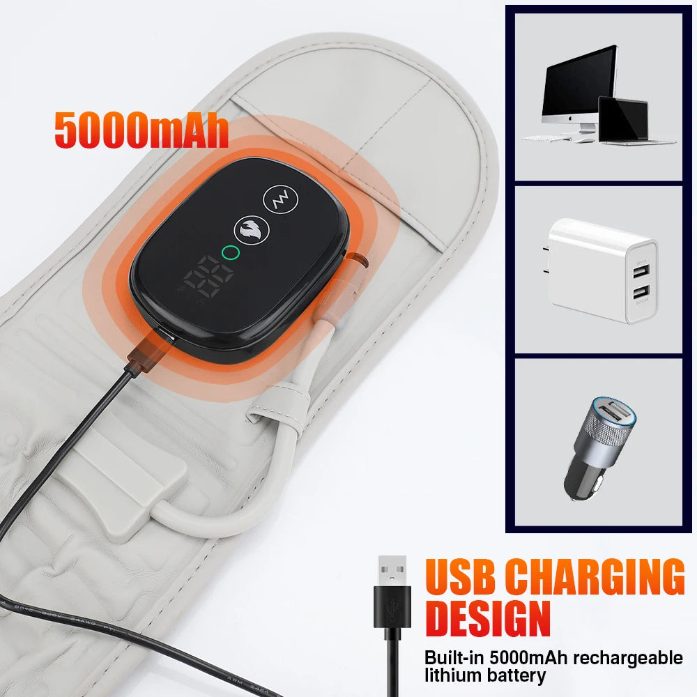 Inflatable Decompression Belt with Rechargeable Battery Inflatable Lumbar Traction Device Heating Waist Massage Back Pain Relief