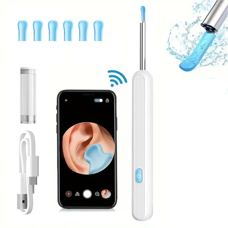 Visual Ear Cleaner with camera Set Ear Wax Removal Otoscope USB C Charging Endoscope Wax Removal Tool Earpick Mini Camera Clean