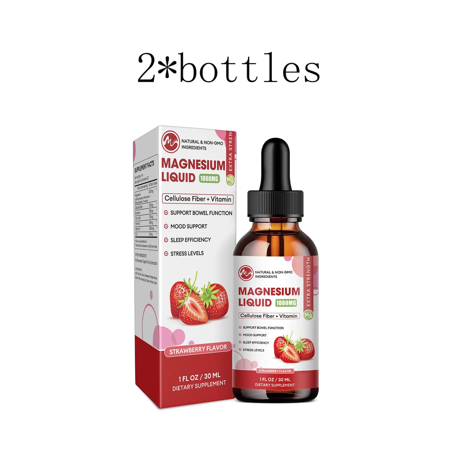 Magnesium Glycinate Liquid Drop, Vegan Non-GMO Complex Supplement Promotes Nerv,Relaxation,Muscle,Sleep Support 30Ml