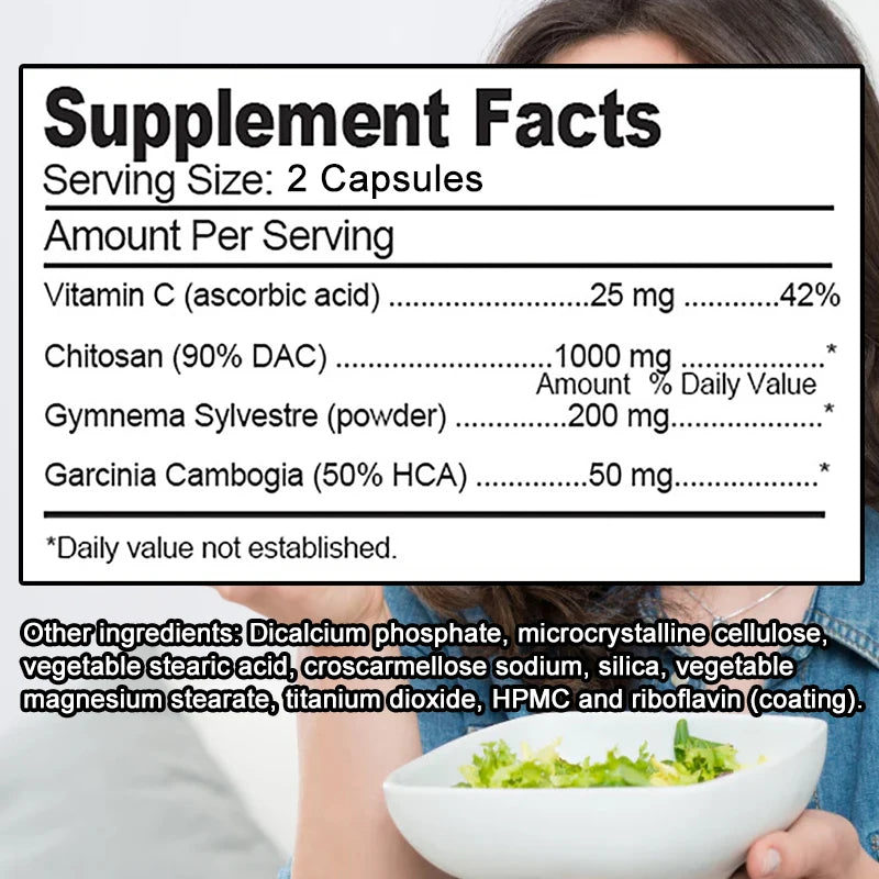 Daitea Appetite Control Capsules - Organic Vitamin C, Chitosan (90% DAC), Boosts Metabolism, Burns Fat, Healthy Digestion