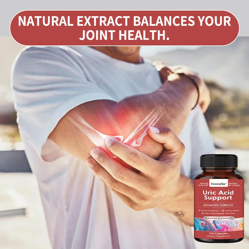 Vegetarian Uric Acid Cleanse & Detox - Daily Kidney Cleanse & URI C Acid Support for Adults - Joint, Kidney Health