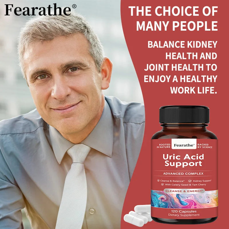 Vegetarian Uric Acid Cleanse & Detox - Daily Kidney Cleanse & URI C Acid Support for Adults - Joint, Kidney Health
