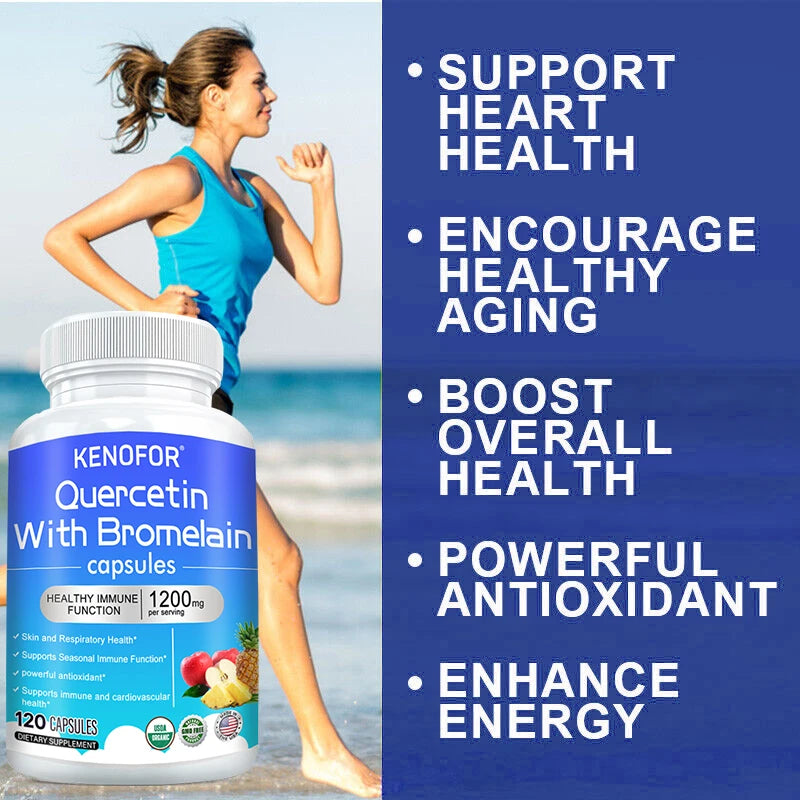 Quercetin with Bromelain - Immune Health - Supports Healthy Immune Function for Men and Women (vegetarian-safe, Gluten-free)