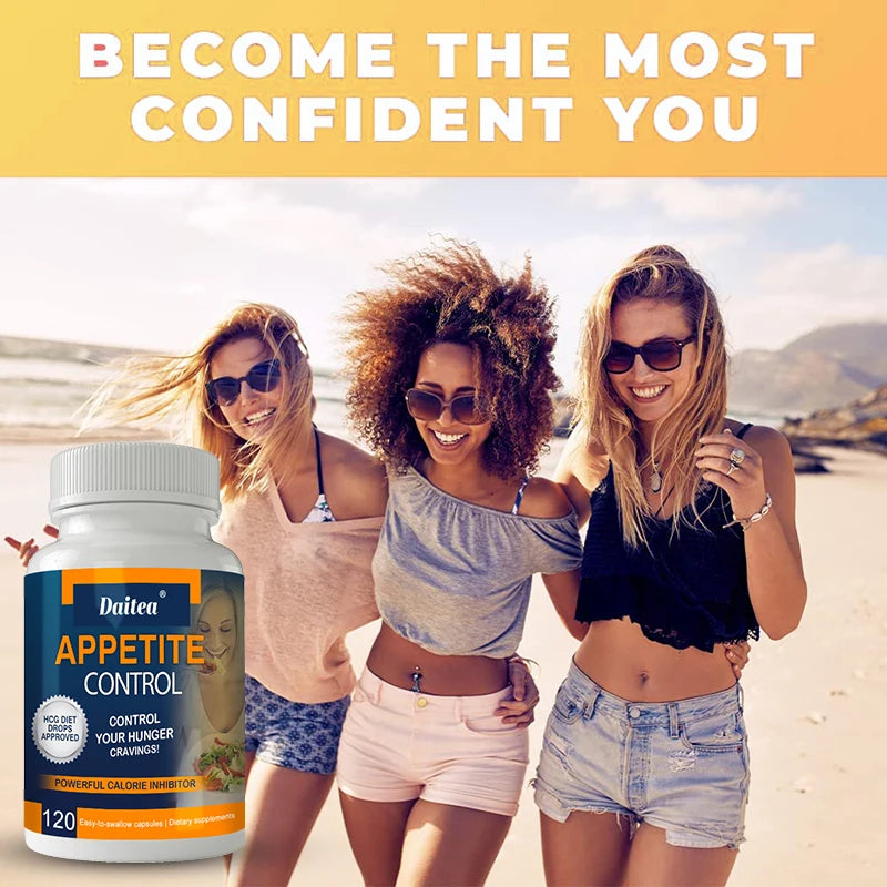 Daitea Appetite Control Capsules - Organic Vitamin C, Chitosan (90% DAC), Boosts Metabolism, Burns Fat, Healthy Digestion