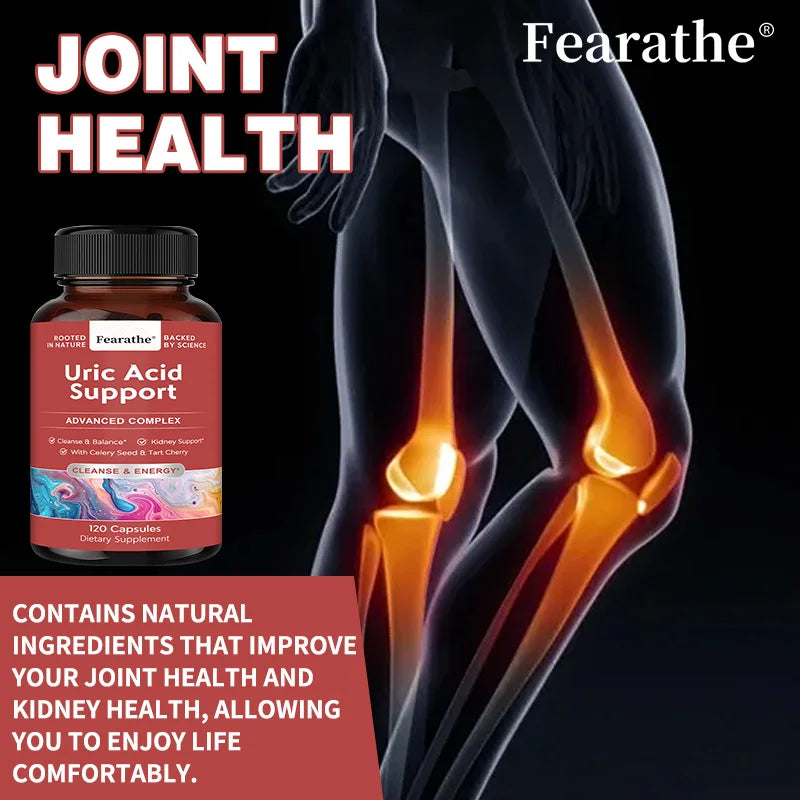 Vegetarian Uric Acid Cleanse & Detox - Daily Kidney Cleanse & URI C Acid Support for Adults - Joint, Kidney Health
