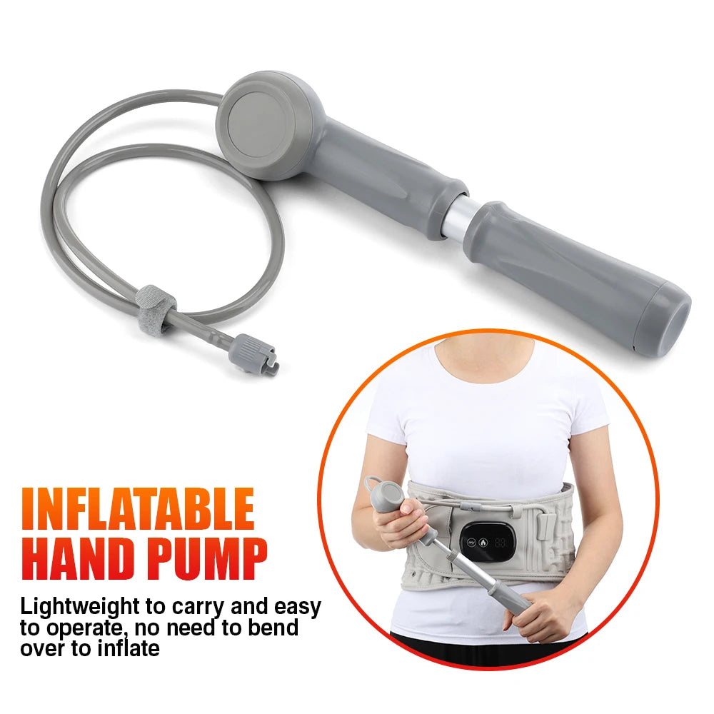 Inflatable Decompression Belt with Rechargeable Battery Inflatable Lumbar Traction Device Heating Waist Massage Back Pain Relief