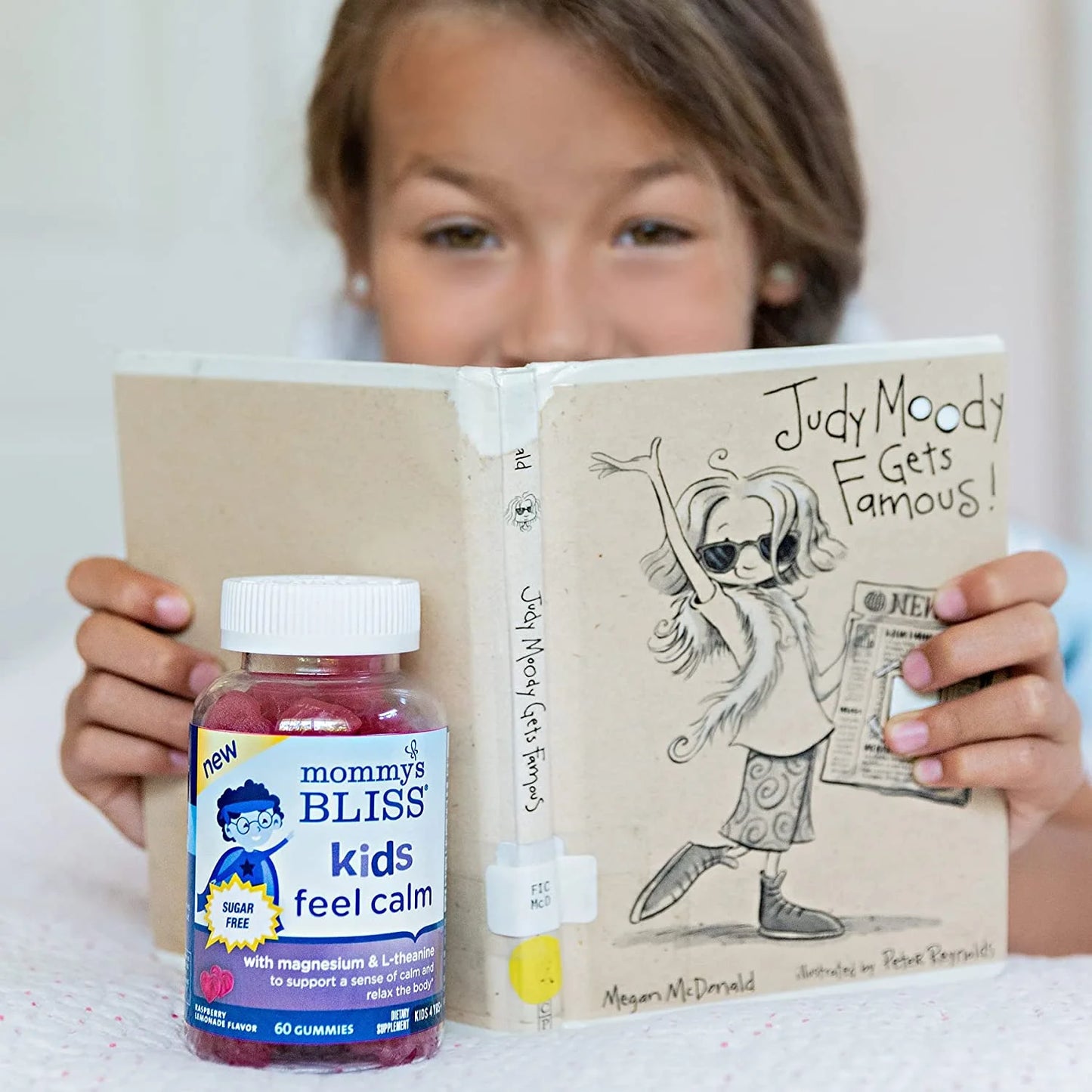 Kids Feel Calm Gummies with Magnesium & L-Theanine, Sugar Free, Raspberry Lemonade, 60 Gummies