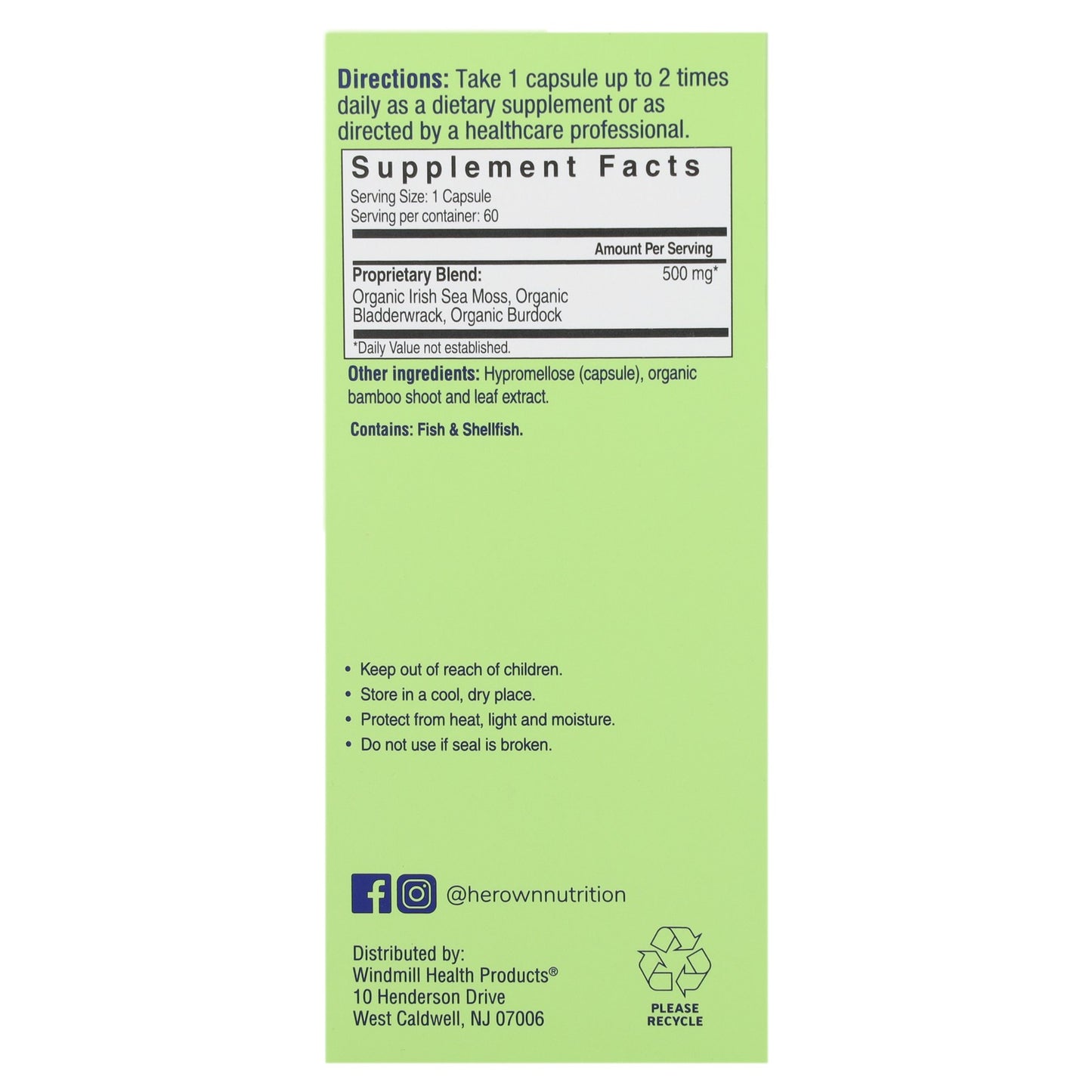 Irish Sea Moss, 60 Capsules