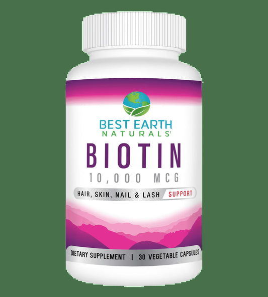Biotin 10,000, Dietary Supplement, Hair, Skin, Nail and Lash Support, 30 Count