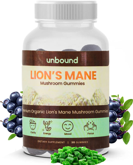 Unbound Lion'S Mane Mushroom Gummies for Memory, Focus, and Clarity