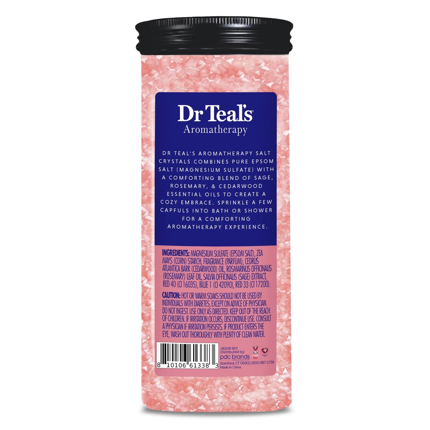 Aromatherapy Comfort Salt Crystals with Sage, Rosemary, & Cedarwood, 25Oz