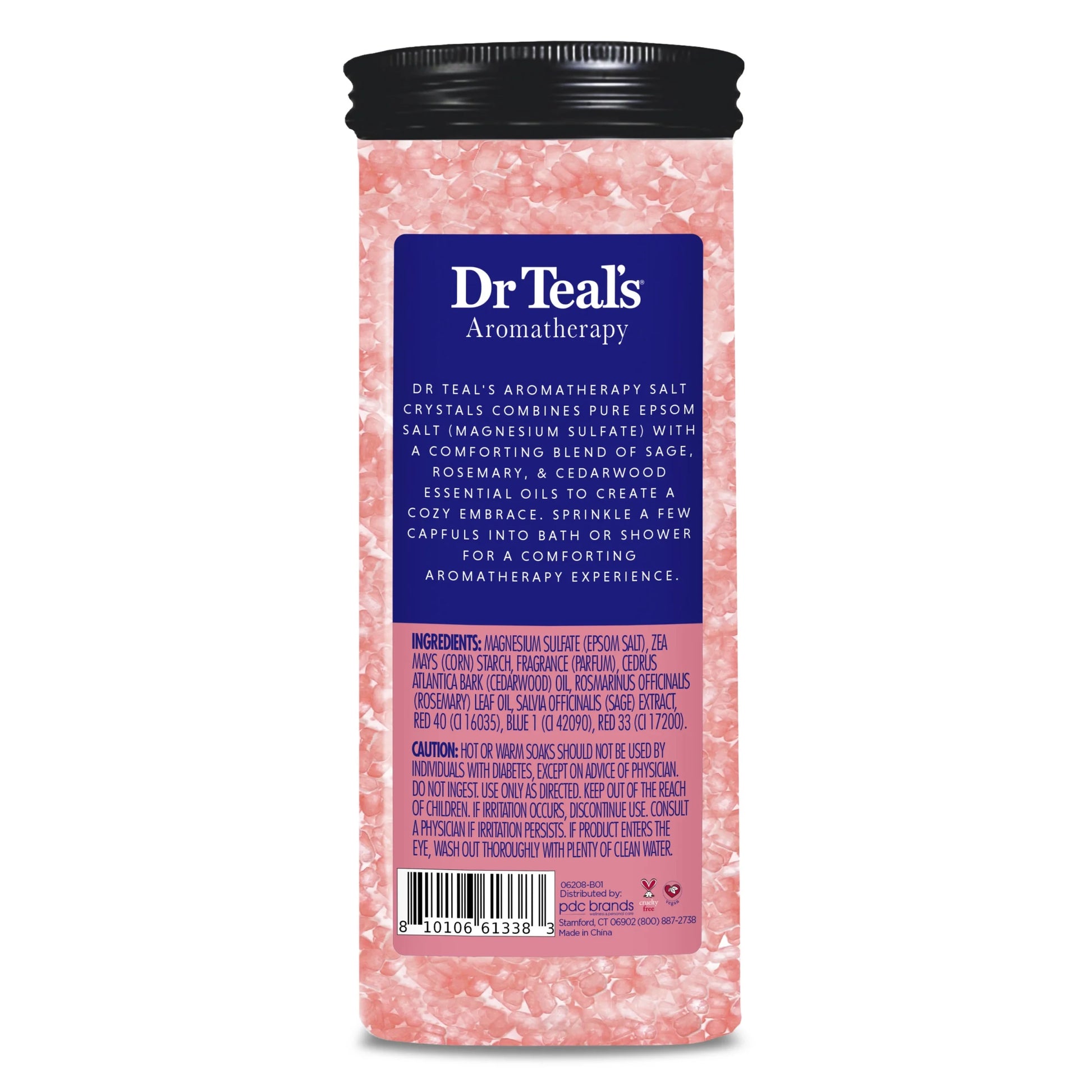 Aromatherapy Comfort Salt Crystals with Sage, Rosemary, & Cedarwood, 25Oz