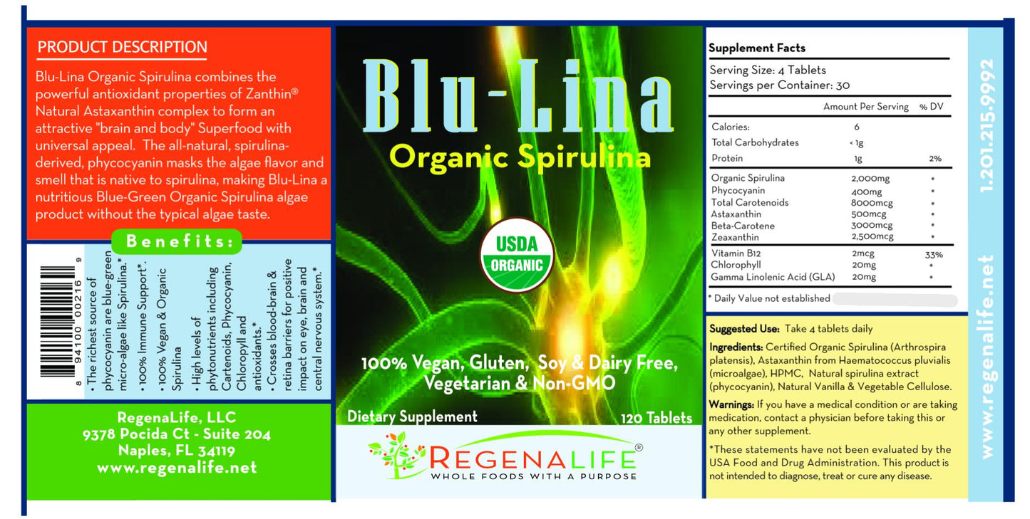 Blu-Lina Organic Spirulina