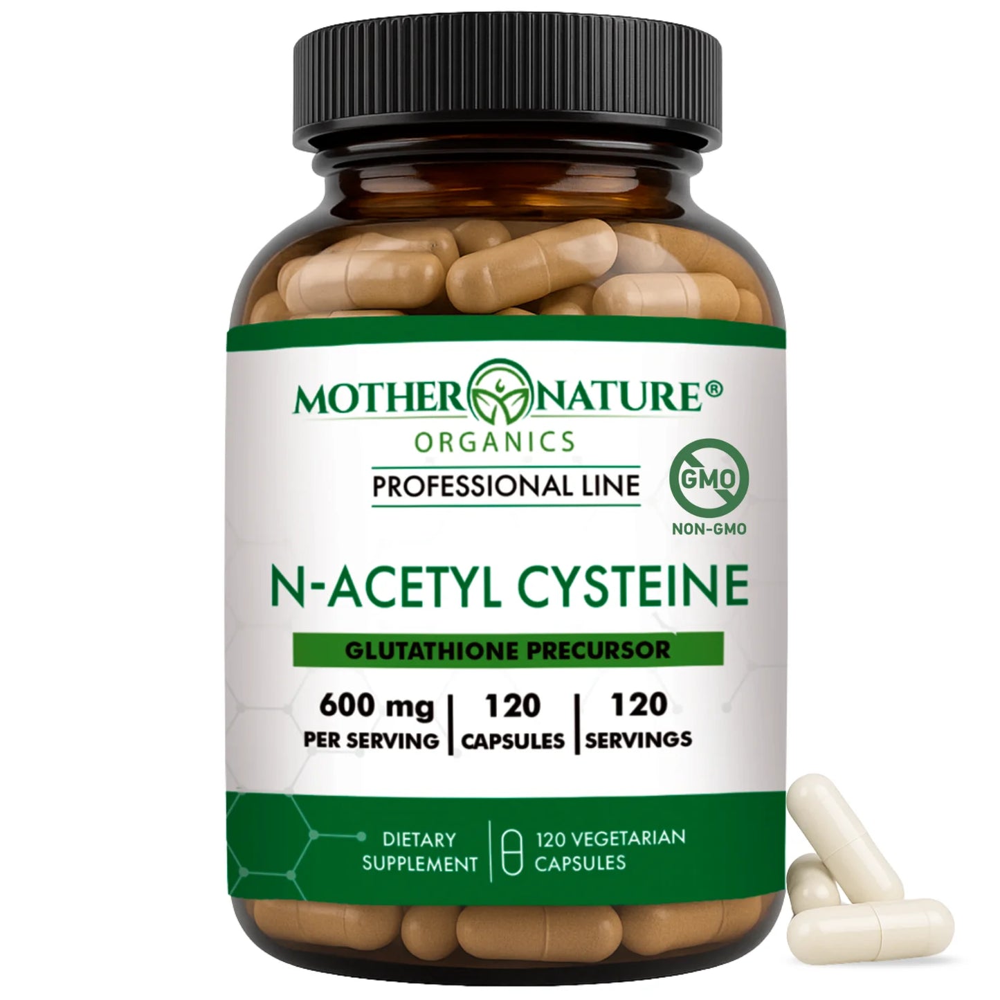 High-Potency Vegan N-Acetyl-L-Cysteine Supplement, 600Mg, 120 Count