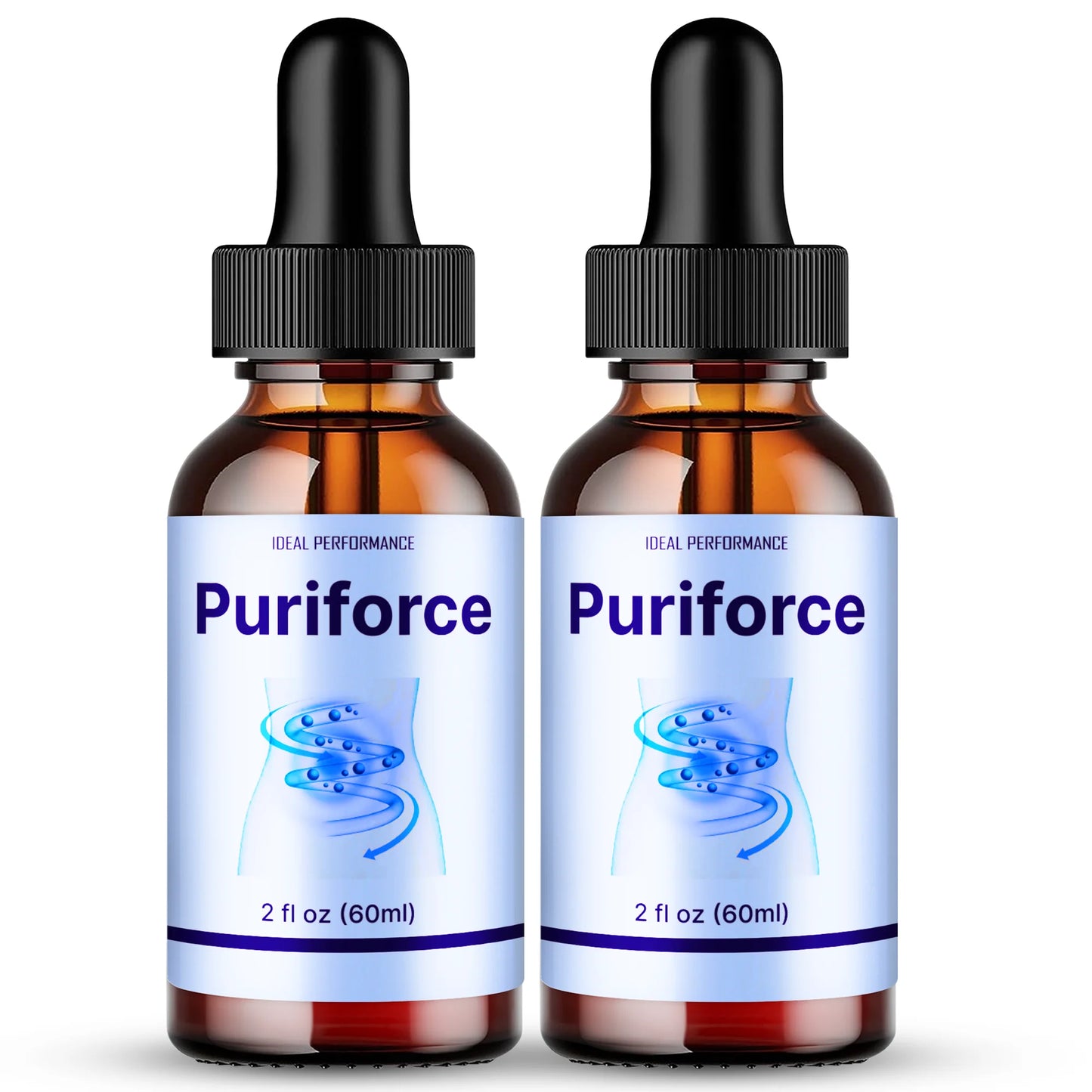Puriforce Drops, Premium Puriforce Supplement Droppers - Maximum Strength, All Natural Liquid Formula to Maintain Overall Well-Being and Healthy Body, Official Puri Force Support Reviews (2 Pack)