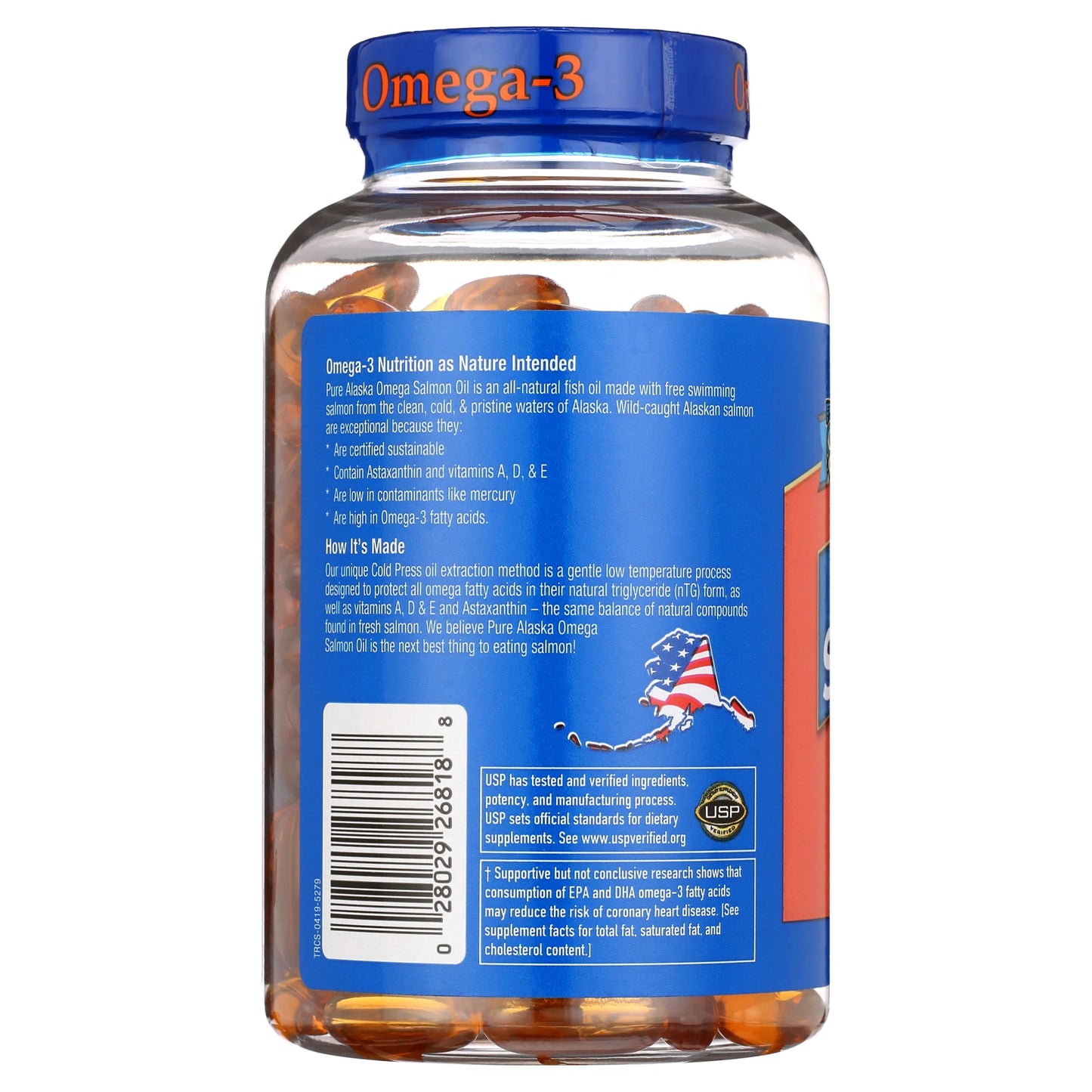 Omega 100% Natural Wild Alaskan Salmon Oil 1000 Mg, 210 Ct Softgels