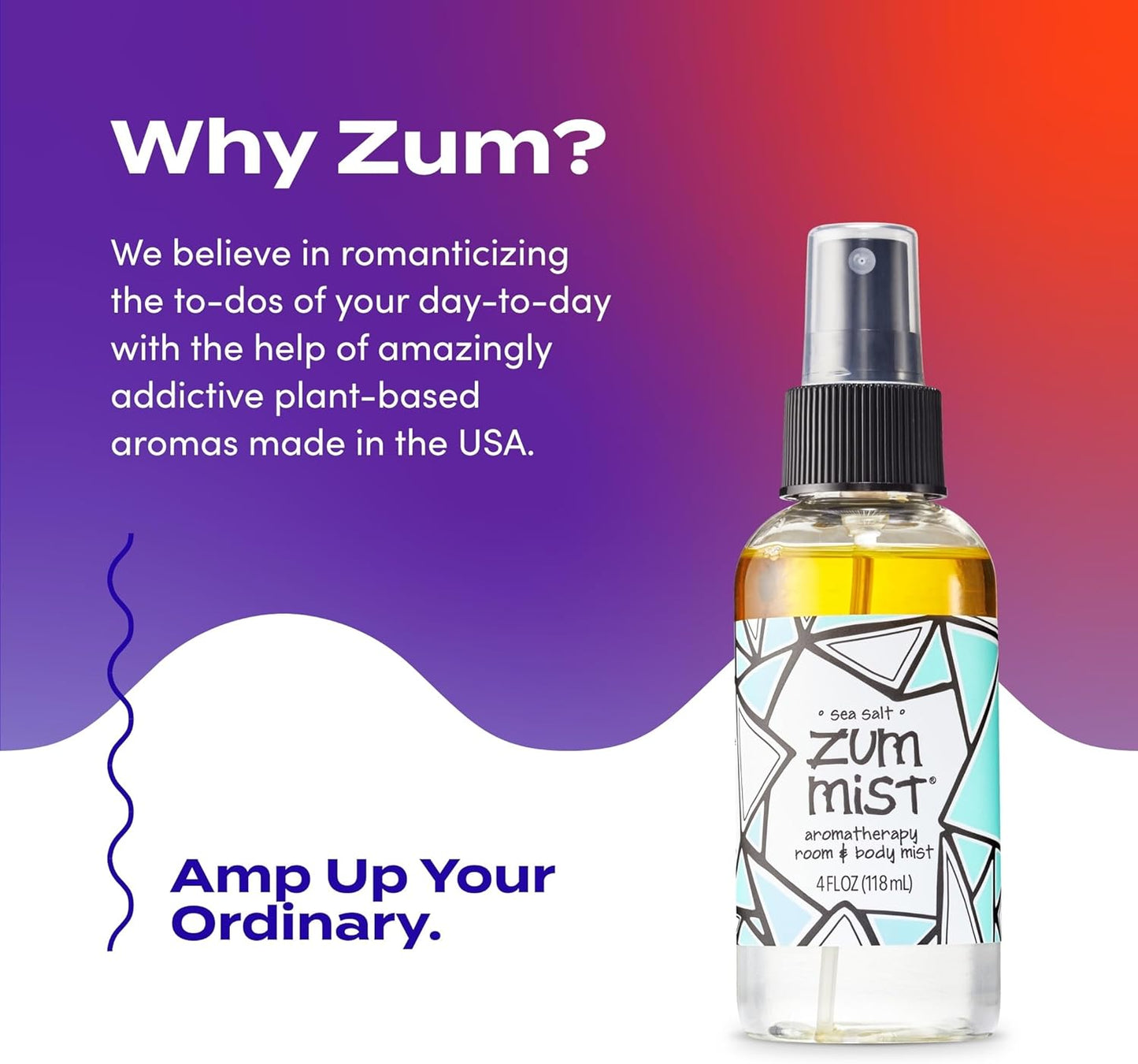 Zum Mist Room and Body Spray - Sea Salt - 4 Fl Oz (2 Pack)