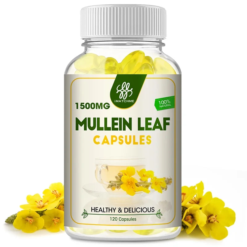 Mullein Gummies - Mullein Leaf Dietary Supplement for Respiratory System, Digestive Support, Immune Booster - Mullein Leaf Extract - 2000Mg, 120 Chewsn