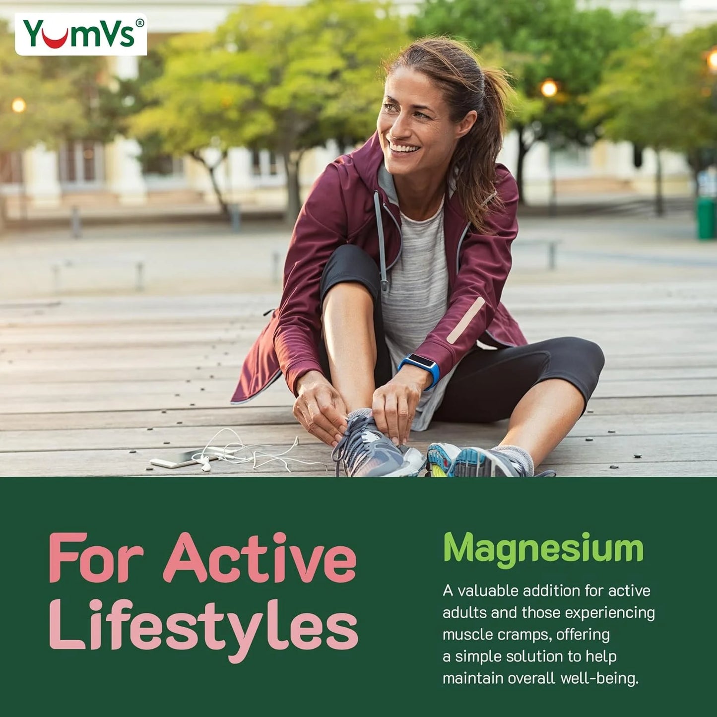 Yum-V'S Magnesium Citrate Gummies Vegetarian Magnesium Supplement, 90 Count