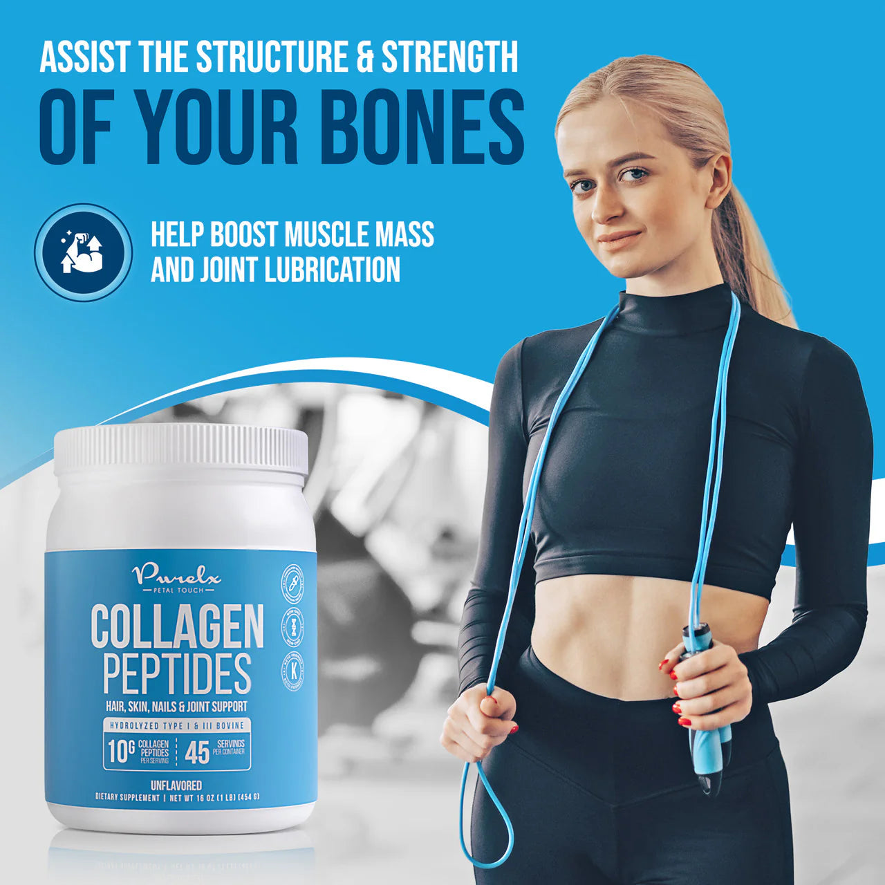 - Collagen Peptides Supplement - Unflavored - 1 Lb