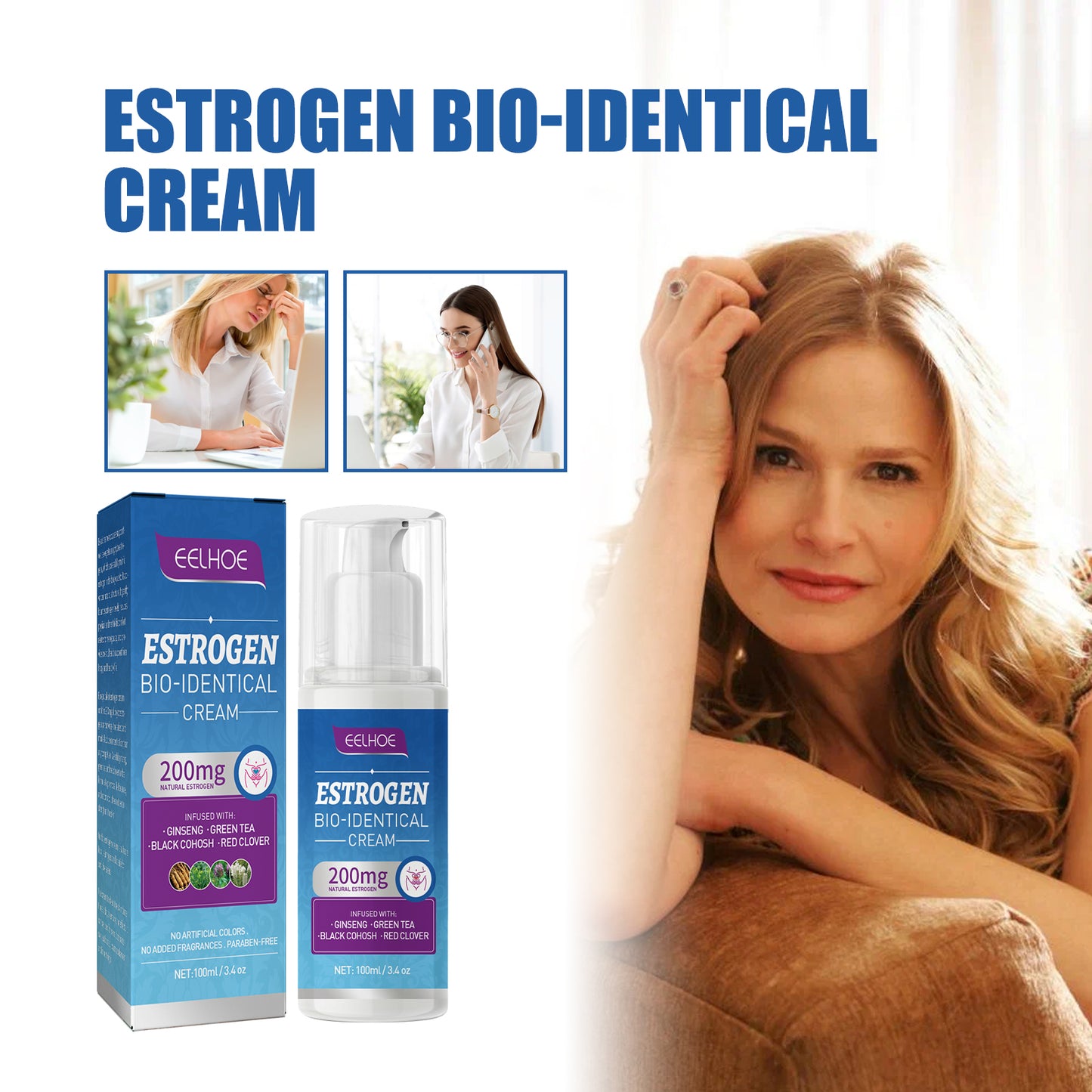 Menopause Soothing Cream, Tired Night Sweats And Mood Swings Reduce Menopause Care Cream For Women
