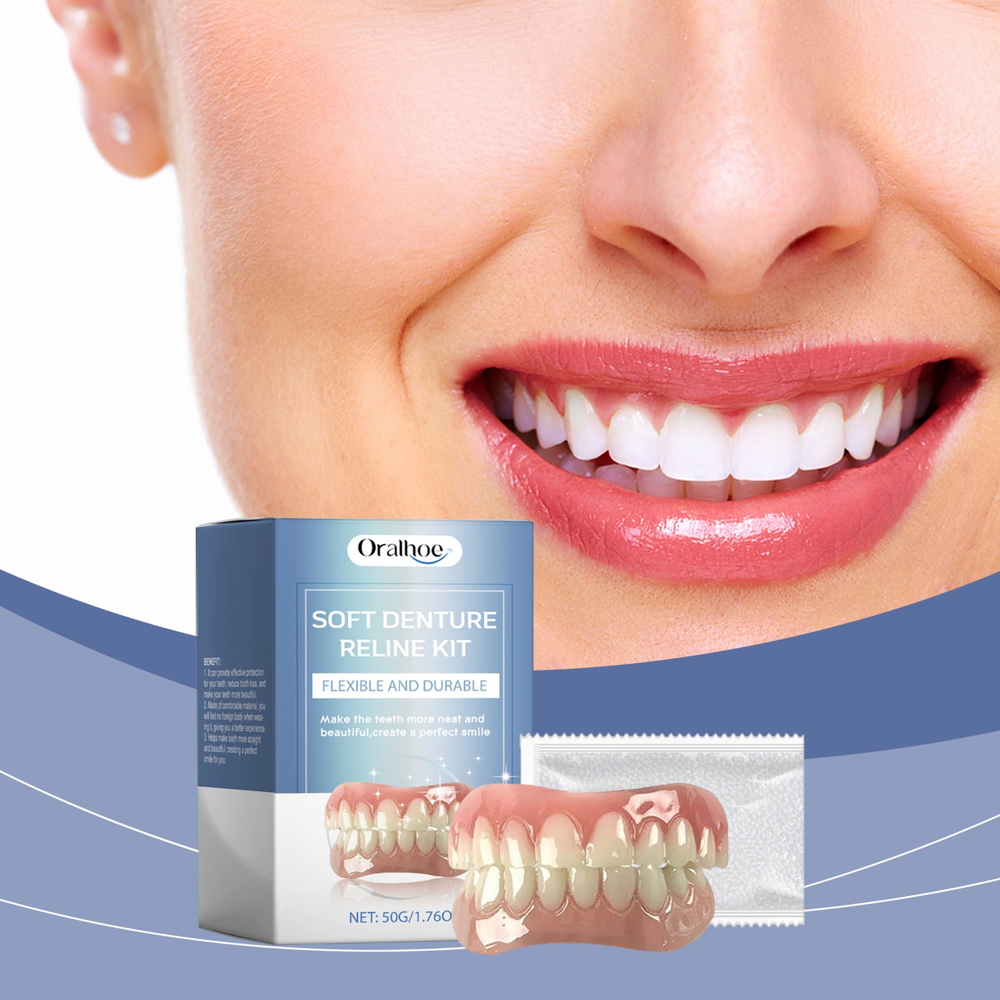 Retouching Teeth Braces Dental Cosmetic Sets Enhance Smile Appearance Comfortable Material Braces