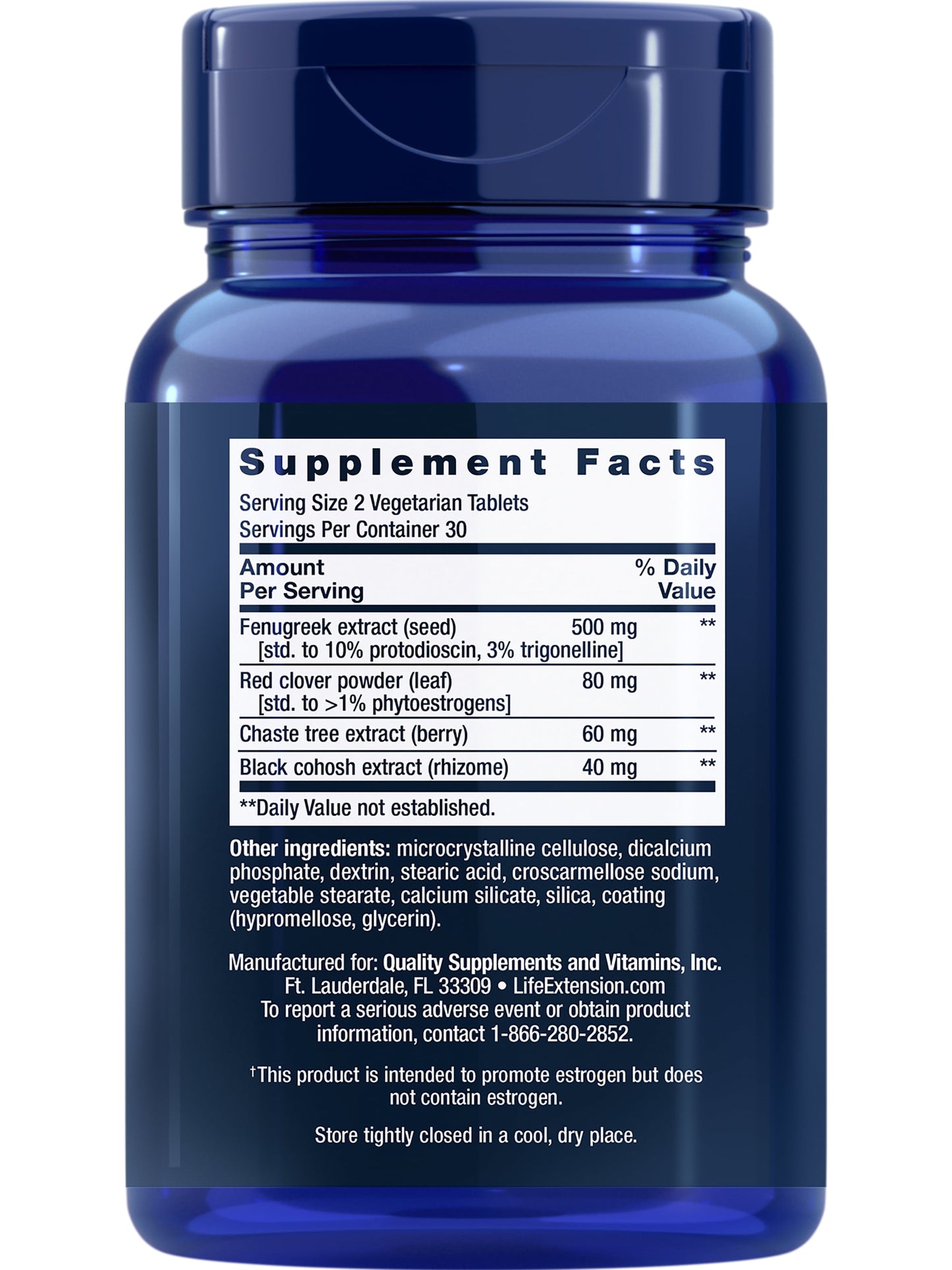 Estrogen Balance Elite, Menopause Support Supplement, Hormone Balance, Hot Flashes, Night Sweats, Vaginal Dryness, Gluten-Free, Non-Gmo, Vegetarian, 60 Tablets