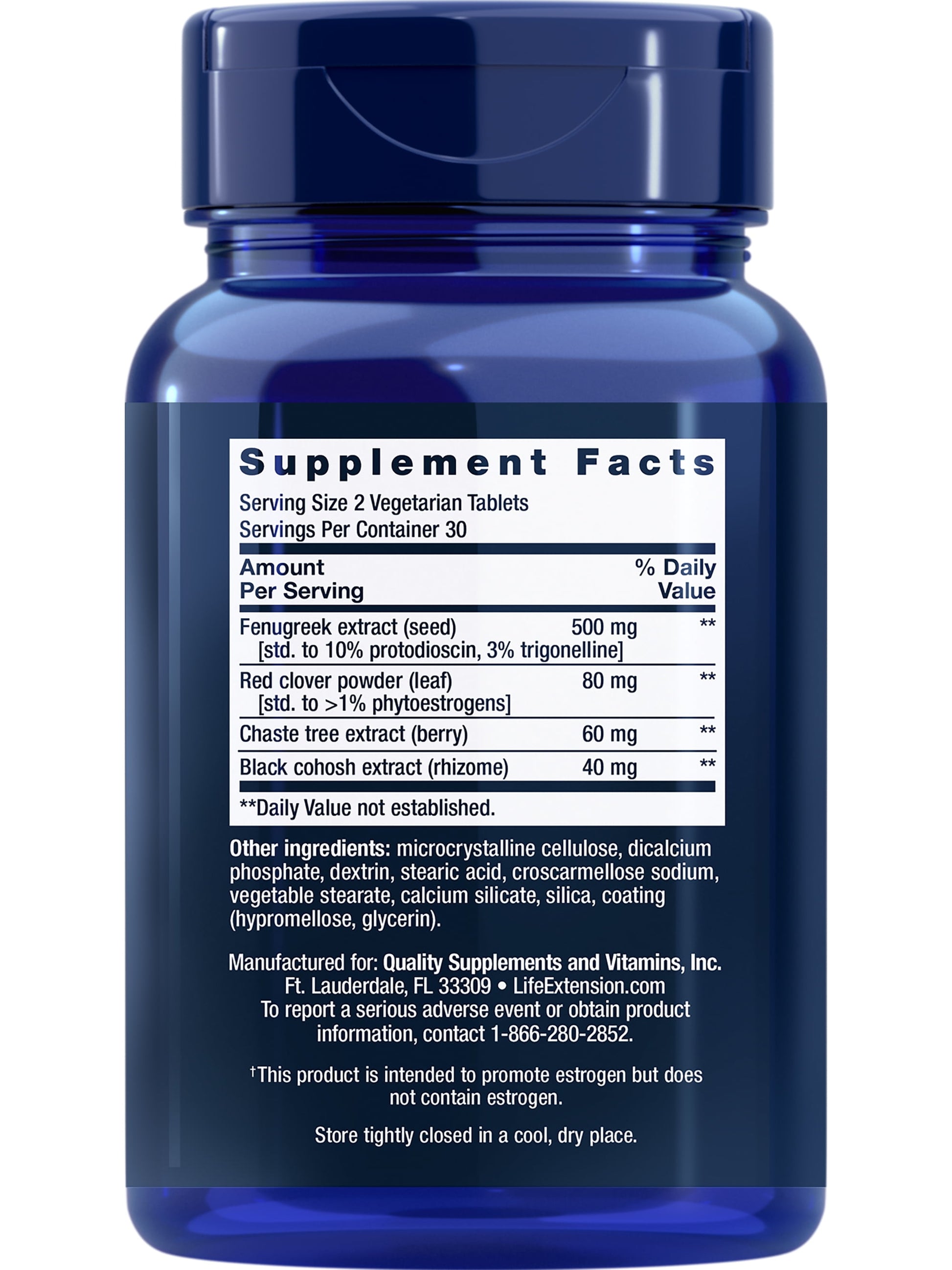 Estrogen Balance Elite, Menopause Support Supplement, Hormone Balance, Hot Flashes, Night Sweats, Vaginal Dryness, Gluten-Free, Non-Gmo, Vegetarian, 60 Tablets