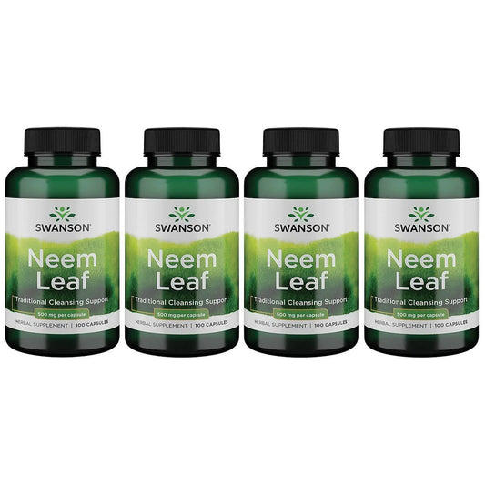 Neem Leaf 500 Mg 100 Caps 4 Pack