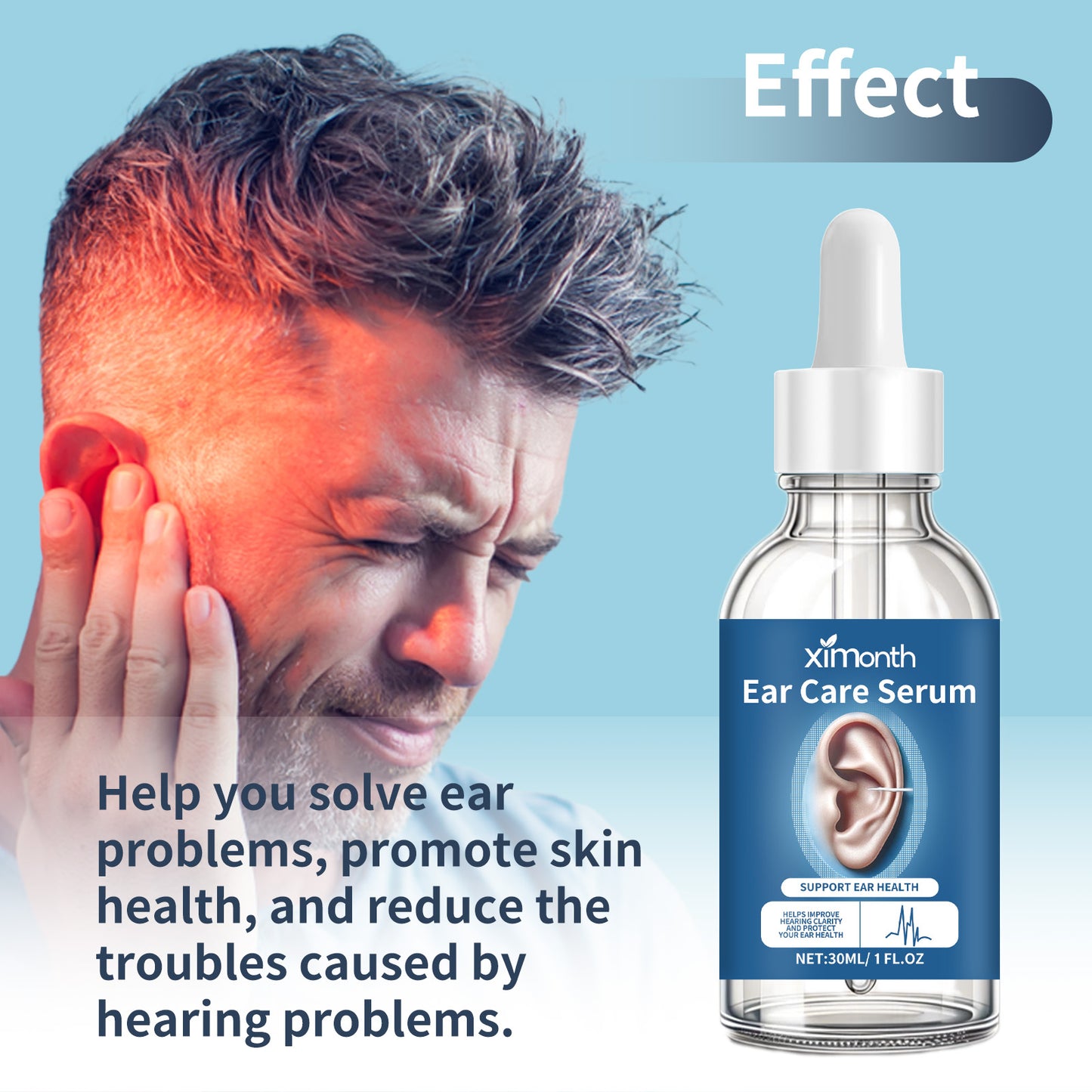 Ear Care Serum, Relieve Inner Ear Obstruction Ear Ringing Ear Discomfort Cochlear Ear Kang Care Solution