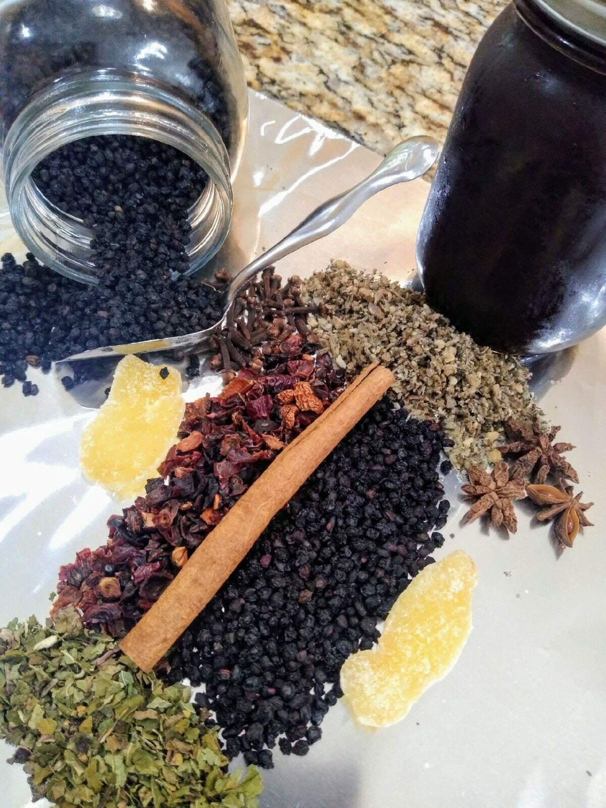 Organic Elderberry Syrup Kit -Organic Ingredients | Brewing Bag Included