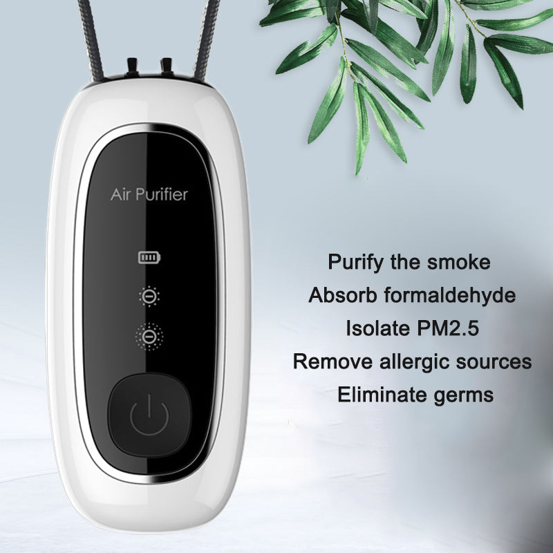 Negative ion air purifier neck hanging portable small fresh machine portable air purifier smoking