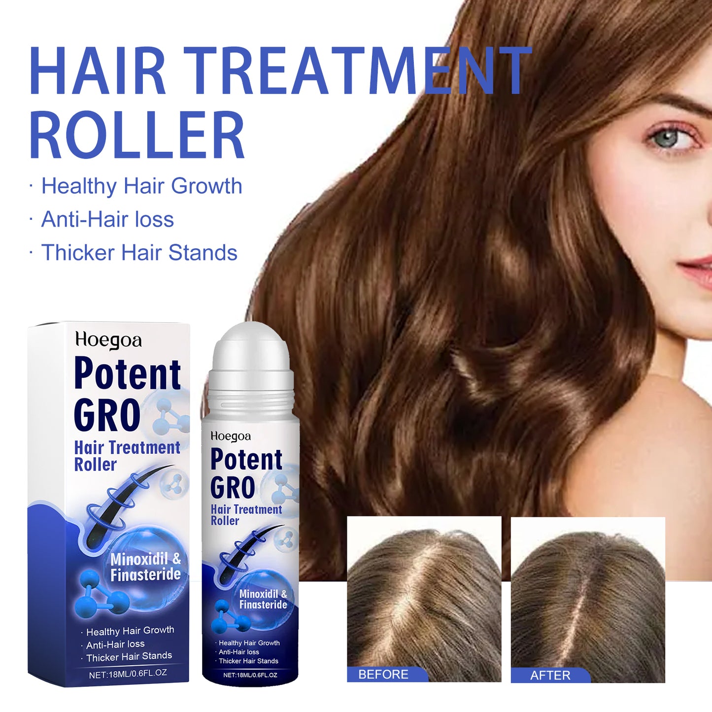 HOEGOA Hair Treatment Roller, Repair Strong And Firm Hair Moistening Hair Roots Thick, Smooth And Dense Hair Care Ball