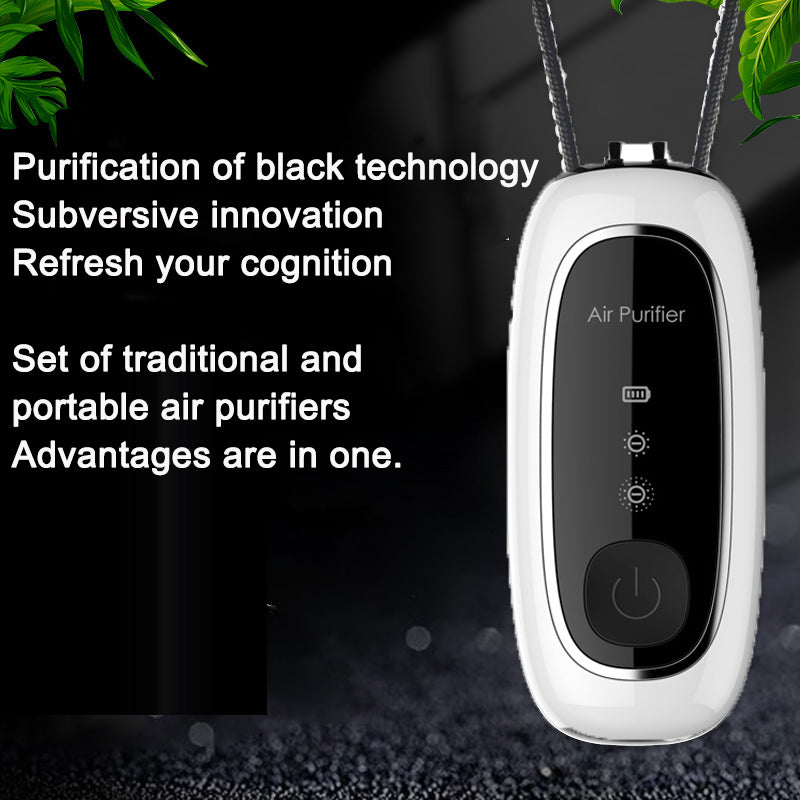 Negative ion air purifier neck hanging portable small fresh machine portable air purifier smoking
