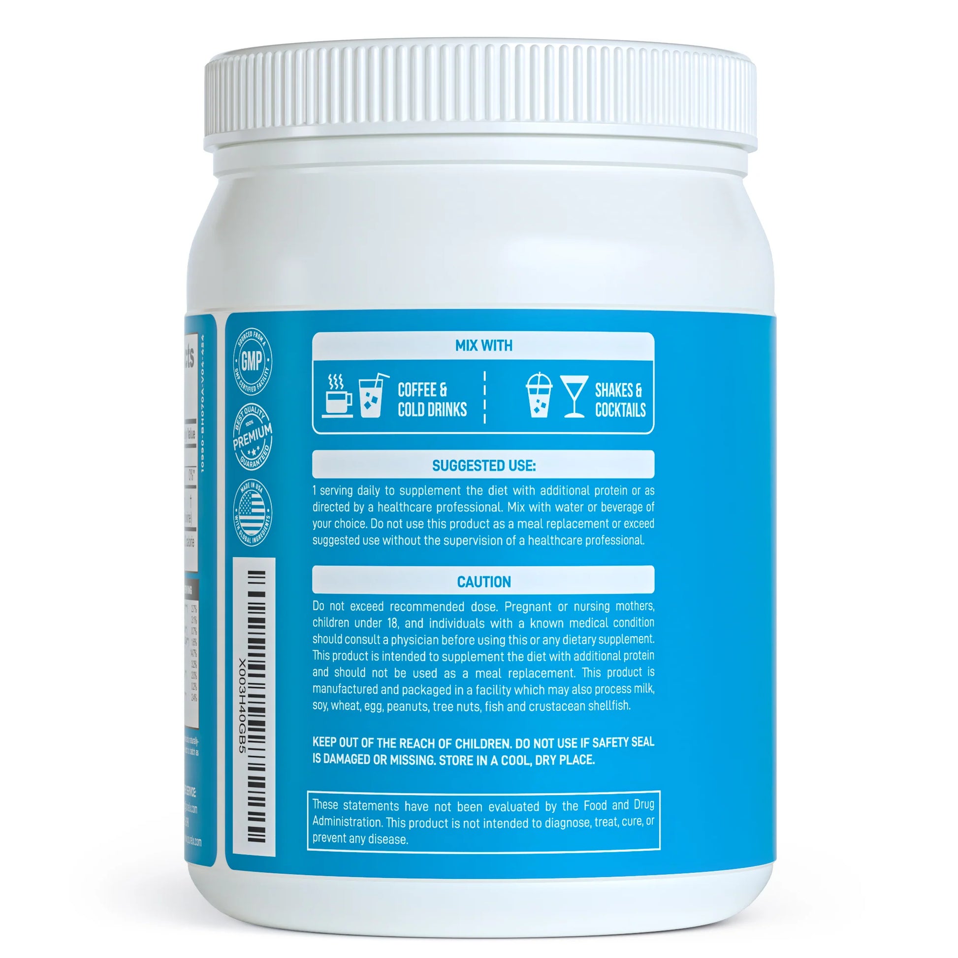 - Collagen Peptides Supplement - Unflavored - 1 Lb