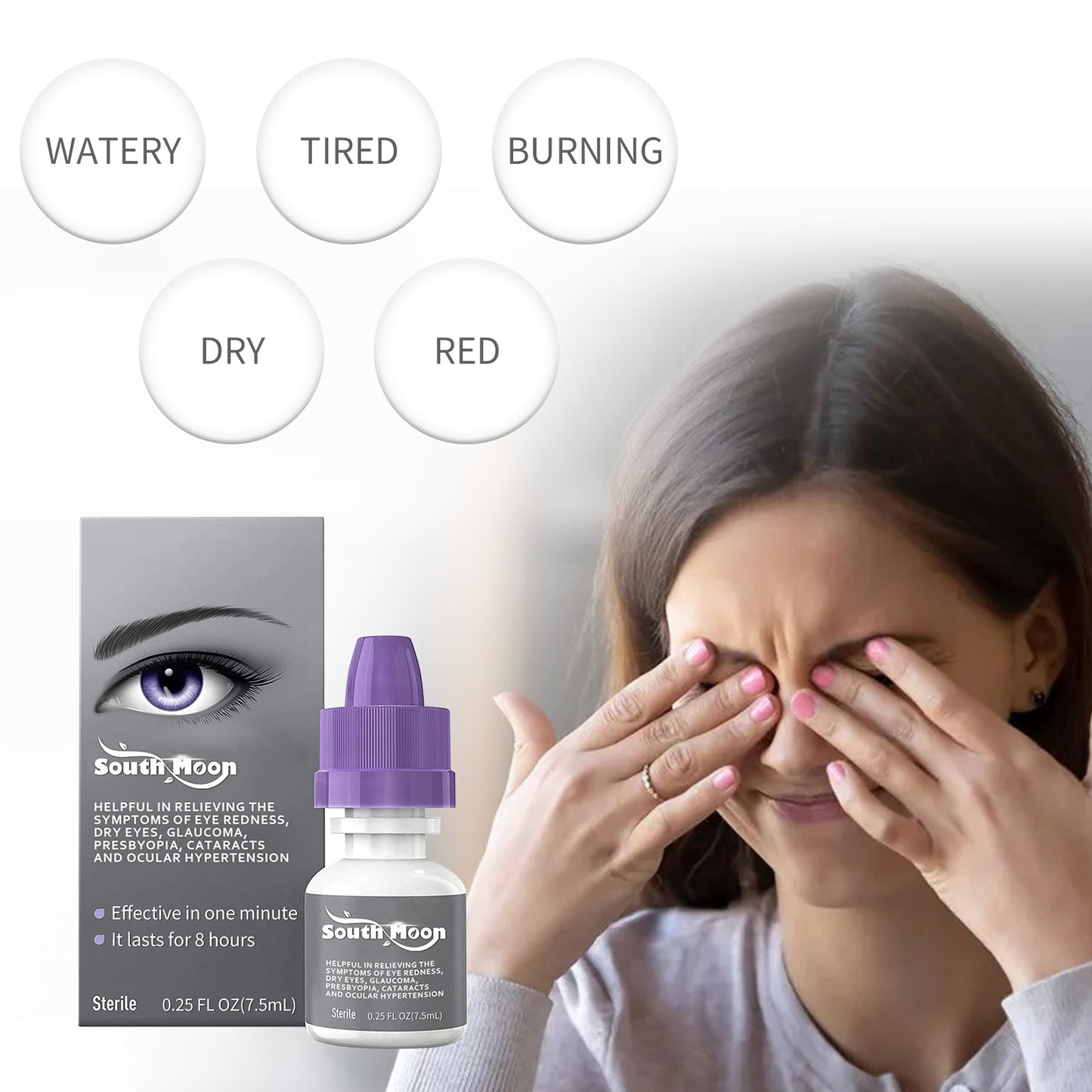Eye Drops, Repair Eye Dry Tired Red And Giddy Eyes Care Solution