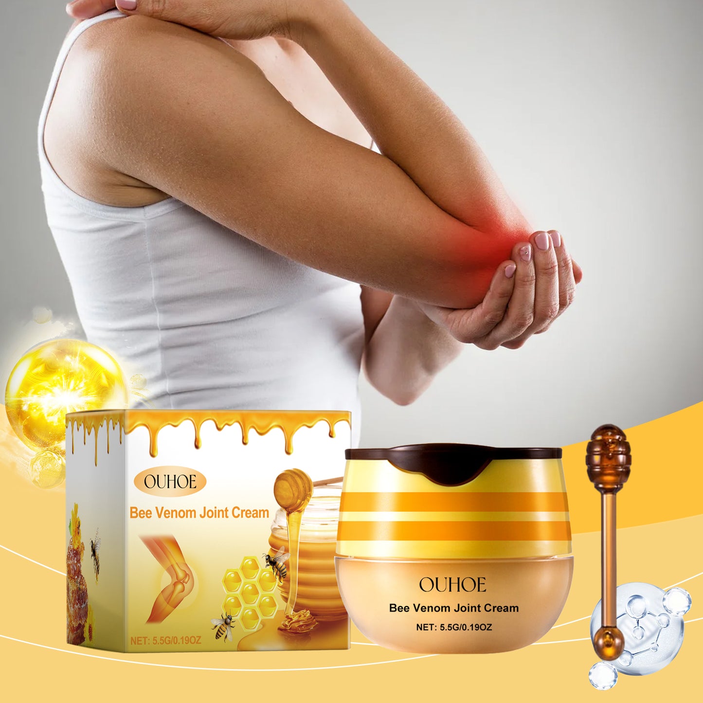 Ouhoe Bee Venom Bone And Joint Cream Repair Sore Joints Muscle Swelling Muscle Massage Gentle Joint Care
