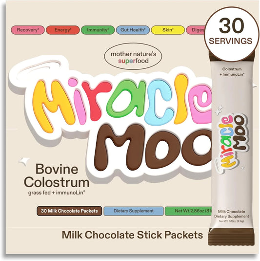 Milk Chocolate Bovine Colostrum Stick Packets, 30 Count