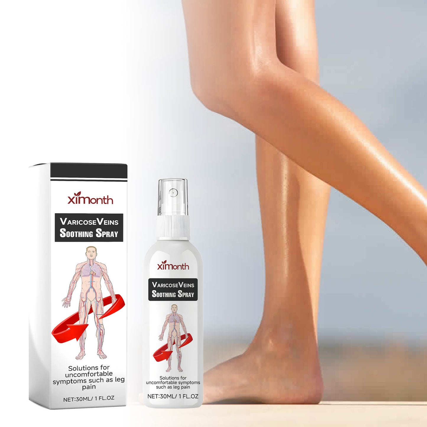 Varicose Veins Soothing Spray, Relief Of Sore Leg Muscles Massage Repair Earthworm Leg Vein Treatment Spray