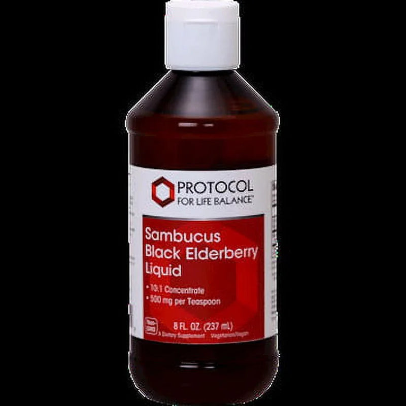 Protocol Sambucus Black Elderberry Liquid - 500 Mg per Serving - 8 Fl Oz